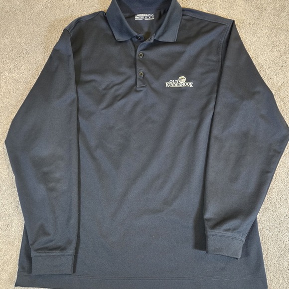 Nike Golf Tour Performance Button Up LS Polo Navy Blue Old Kinderhook Men's Med - Picture 2 of 11